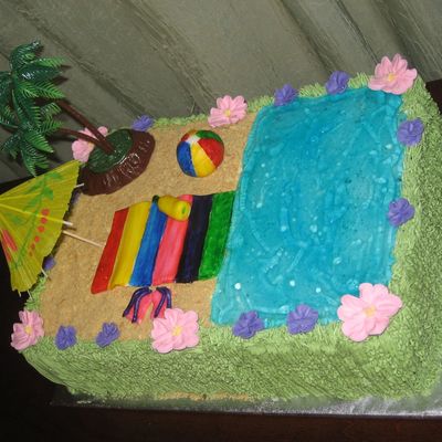 Luau Birthday Cake