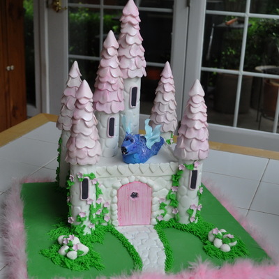 Pink Castle Cake