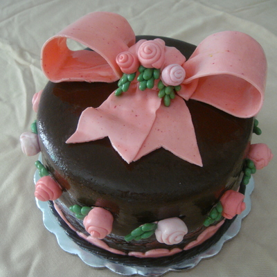 Chocolate Fondant - Pink Bow