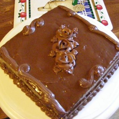 Poured Chocolate Cake