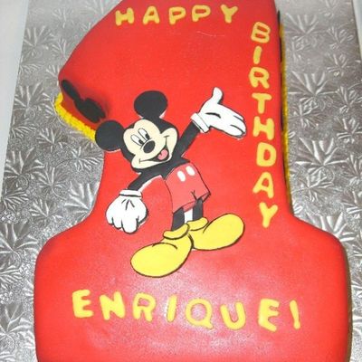 Mickey Mouse 1St Birthday Cake