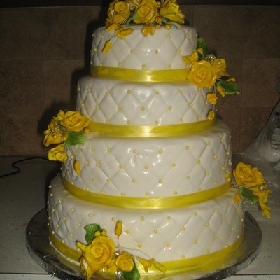 Yellow Wedding Cake