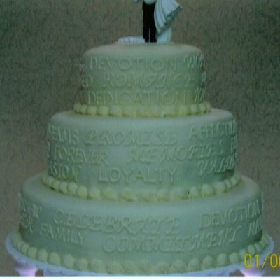 Words Wedding Cake