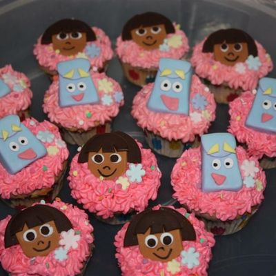 Dora And Backpack Cupcakes