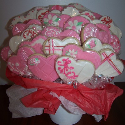 Valentines Cookie Bouquet