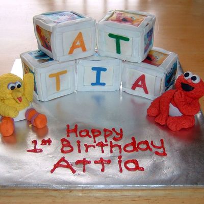 Sesame Street Babies Building Blocks Cake