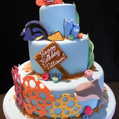 Finding Nemo - My First 3 Tiered Cake!