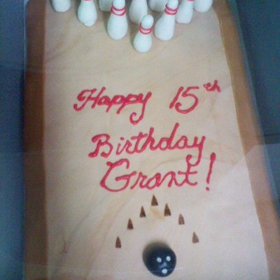 Bowling Theme Birthday Cake