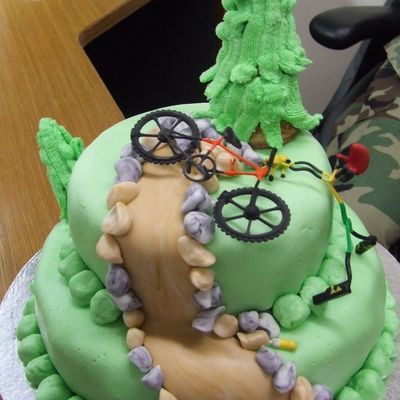 My Husbands Mountain Bike Cake