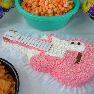 Pink Rock And Roll Guitar