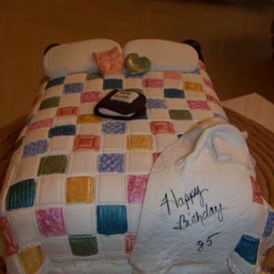 Patchwork Quilt Birthday Cake