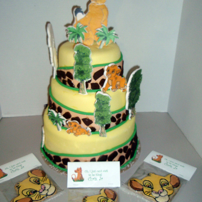 Simba Lion King Shower Cake & Cookies