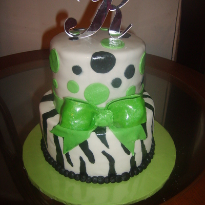 Lime Green And Zebra