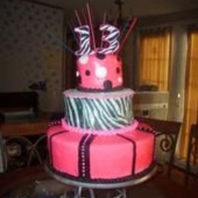 13Th Birthday Zebra & Pink