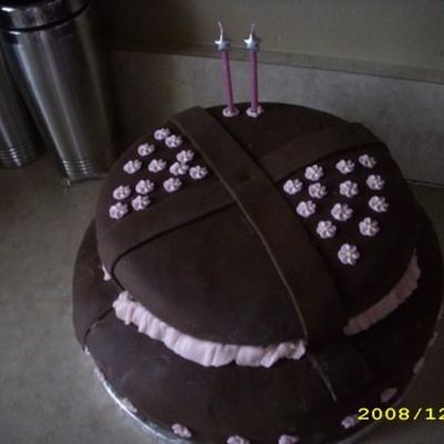 Brown & Pink Girly Cake