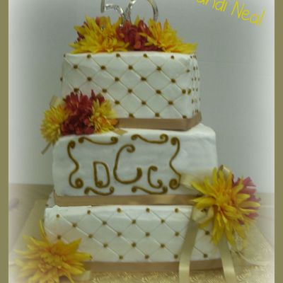 Tiered 50Th Anniversary Cake