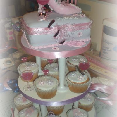 My 1St Shoe Box Cupcake Tower
