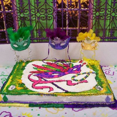 Mardi Gras Cake