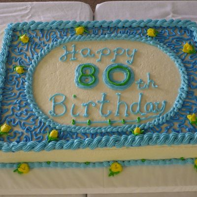 Dad's Large 80Th Birthday Cake