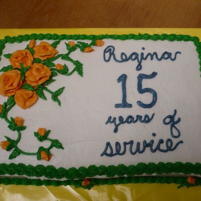 Regina's 15Th Year Of Service