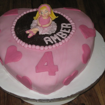 Ballerina Heart Cake