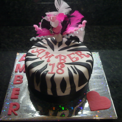 18Th Zebra Print Cake