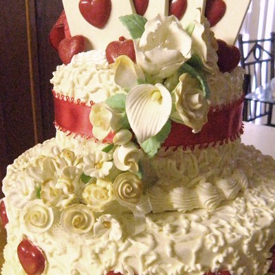 Ace Of Heart Wedding Cake