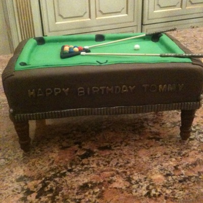 Pool Table Cake