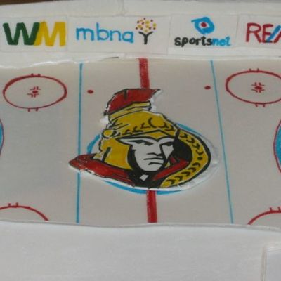 Ottawa Senators Hockey Nhl Birthday Cake