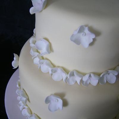 Yellow Hydrangea Wedding Cake