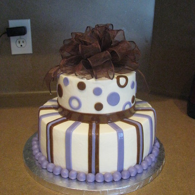 Stripes And Dots Cake