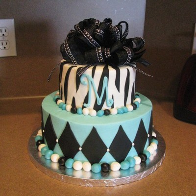 Zebra Diamond Cake