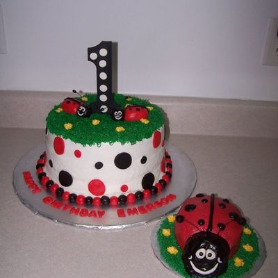 Ladybug 1St Birthday Cake