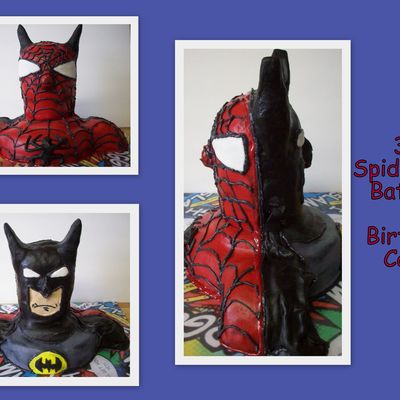Spiderman Batman Cake 3D