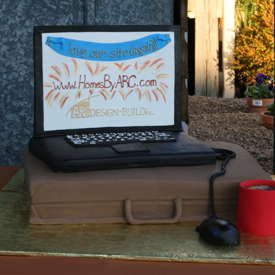 Laptop Cake And Briefcase Cake