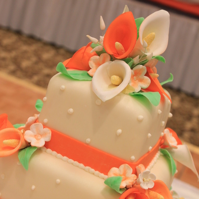 Top View Of Cali Lilly Wedding Cake