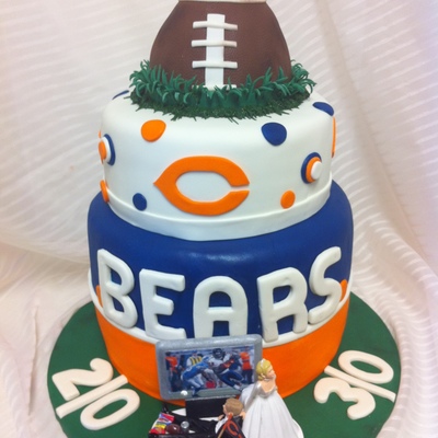 Chicago Bears Wedding Cake