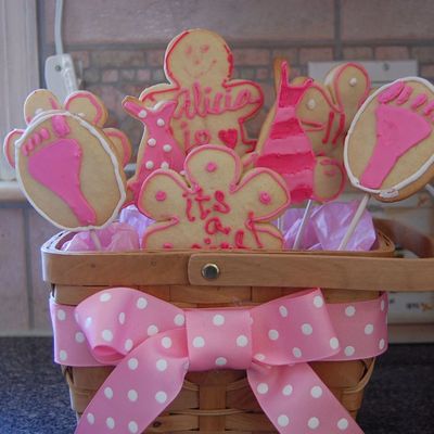 Cookie Basket For Baby Girl