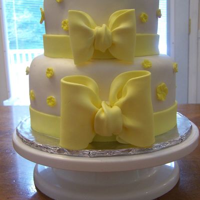 Yellow Wedding Shower Cake