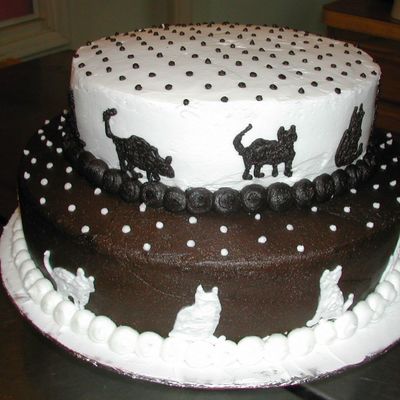 Brown And White W/ Kitty Cats