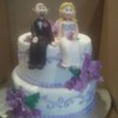 Gumpaste Bride And Groom With Orchids