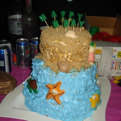Beach Birthday Cake