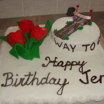 Birthday Cake - First Gumpaste Flowers