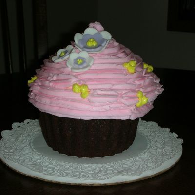 Giant Pink Cupcake