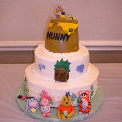 Pooh And Friends Baby Shower Cake