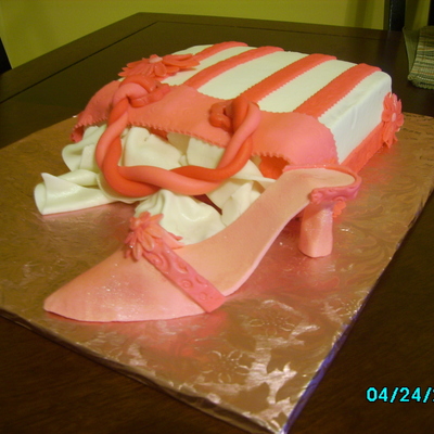 Gumpaste Shoe And Shopping Bag Cake