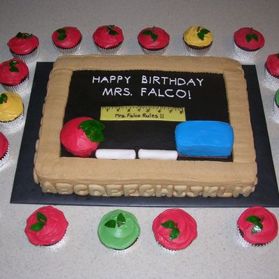 Teacher's Chalkboard Cake