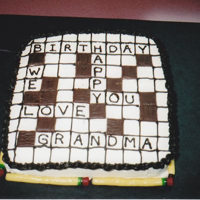 Crossword Puzzle Cake