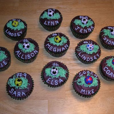 Soccer Team Cupcakes