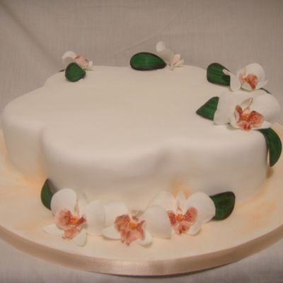 Orchid Engagement Cake